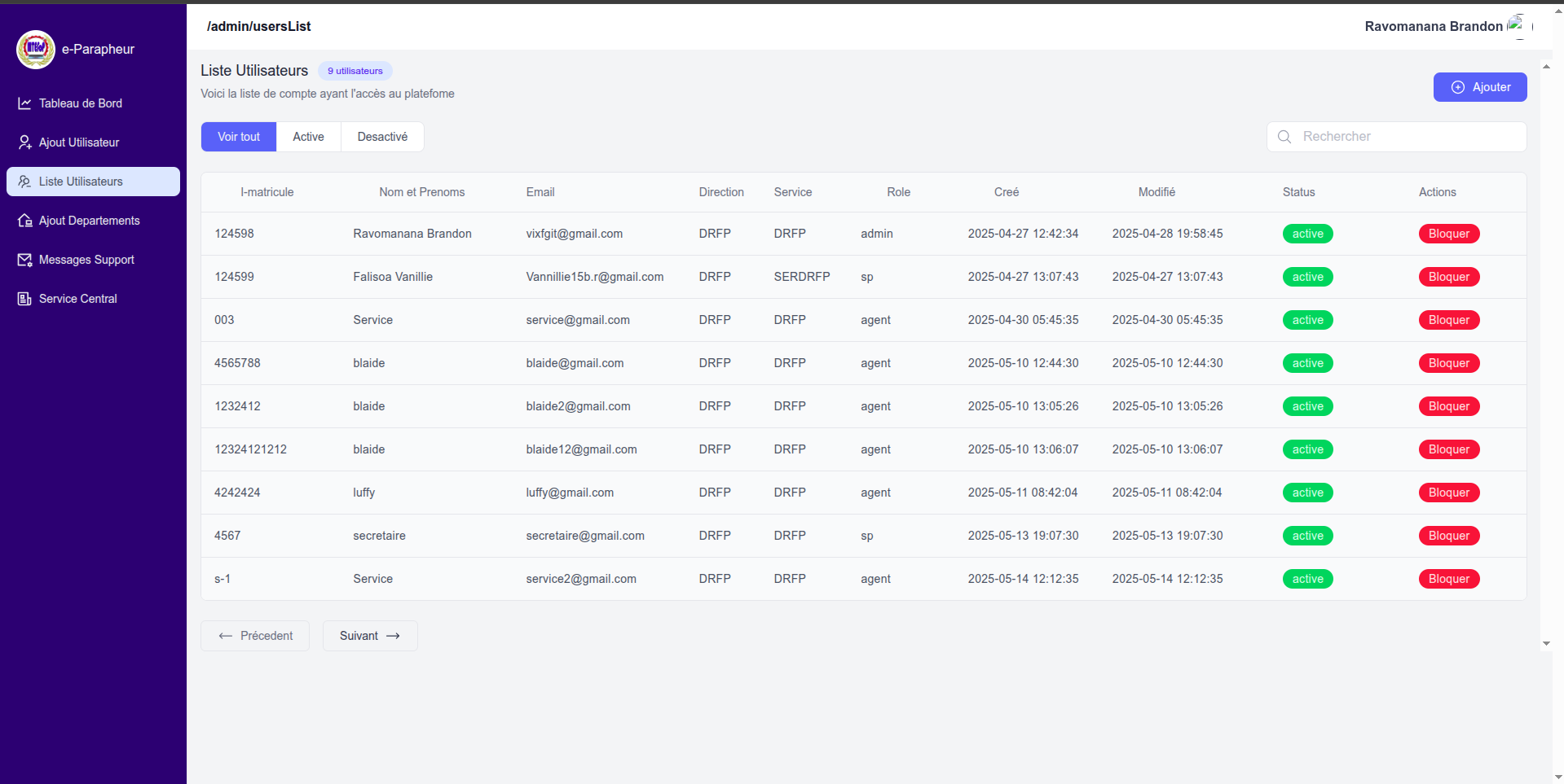 E-parapheur screenshot 1